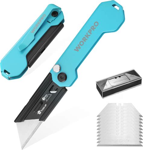 WORKPRO EDC Folding Utility Knife, Mini Box Cutter with Quick 